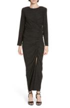 Women's Smythe Leopard Velvet Devore Dress - Black