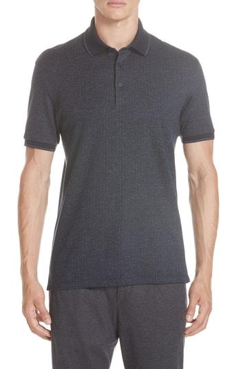 Men's Ermenegildo Zegna Cotton Polo Shirt Us / 52 Eu R - Blue