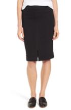 Women's Caslon Off-duty Front Slit Pull-on Skirt - Black