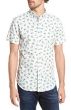 Men's Bonobos Slim Fit Print Short Sleeve Sport Shirt L - White