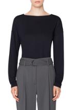 Women's Akris Punto Boat Neck Top - Black