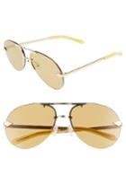 Women's Karen Walker Love Hangover 60mm Aviator Sunglasses - Marigold/ Gold