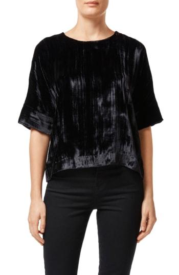Women's J Brand Daisy Velvet Top - Black