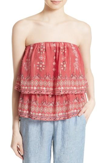 Women's Joie Lyana Tiered Strapless Top - Red
