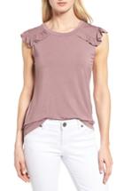 Women's Bobeau Ruffle Detail Top - Purple