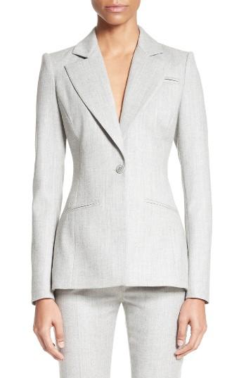 Women's Altuzarra Acacia Stretch Wool Jacket Us / 40 Fr - Grey