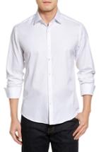 Men's Stone Rose Tonal Stripe Sport Shirt (m) - White