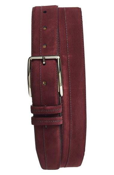 Men's Mezlan Suede Belt - Grape
