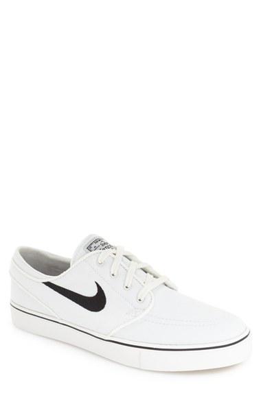 Men's Nike 'zoom - Stefan Janoski Sb' Canvas Skate Shoe .5 M - White