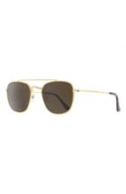 Men's Prive Revaux The Yorker Polarized Navigator Sunglasses - Gold / Brown Mirror