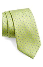 Men's Nordstrom Men's Shop Double Dot Silk Tie, Size - Green