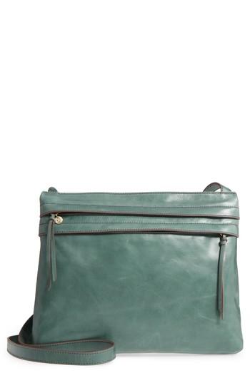 Hobo Larkin Leather Messenger Bag - Green