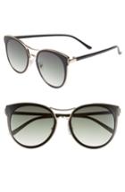 Women's Leith 54mm Double Frame Round Sunglasses - Black/ Gold