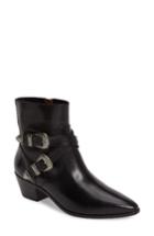 Women's Frye Ellen Buckle Strap Bootie .5 M - Black