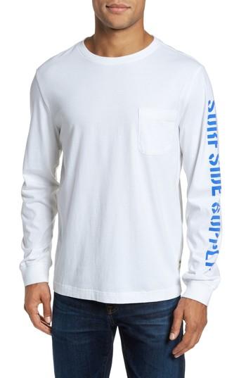 Men's Surfside Supply Logo Jersey Crewneck T-shirt, Size - White