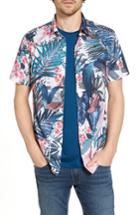 Men's Bonobos Premium Slim Fit Floral Print Sport Shirt R - Blue