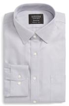 Men's Nordstrom Men's Shop Smartcare(tm) Trim Fit Herringbone Dress Shirt .5 - 34/35 - Grey