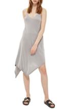 Women's Topshop Asymmetrical Slipdress Us (fits Like 0-2) - Grey