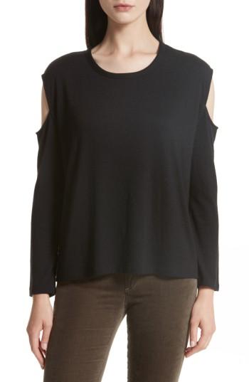 Women's Rag & Bone/jean Slash Cutout Tee, Size - Black
