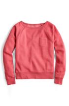 Women's J.crew Pocket Sweatshirt - Red