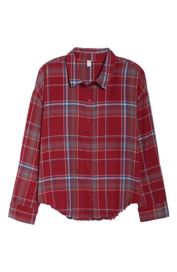 Women's Bp. Frayed Edge Plaid Shirt