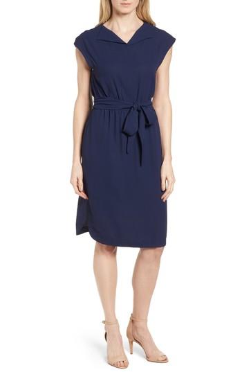 Women's Anne Klein New York Cap Sleeve Shirtdress - Blue