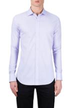 Men's Bugatchi Classic Fit Diamond Print Sport Shirt, Size - Purple