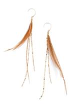 Women's Serefina Glistening Feather Drop Earrings
