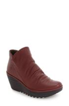 Women's Fly London 'yip' Wedge Bootie -10.5us / 41eu - Red