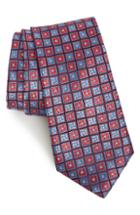 Men's Nordstrom Men's Shop Bryan Geometric Silk Tie, Size - Red
