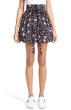 Women's Marc Jacobs Floral Cotton High Waist Shorts - Black