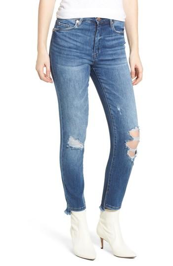 Women's Blanknyc The Great Jones Ripped Crop Skinny Jeans - Blue