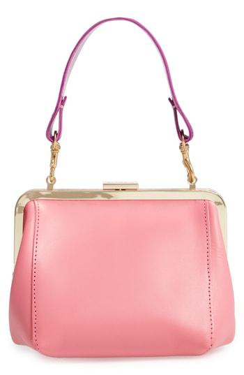 Clare V. Le Box Leather Top Handle Bag - Pink