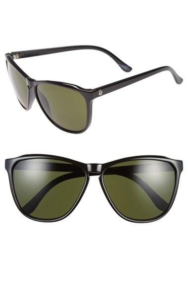 Women's Electric 'encelia' 61mm Retro Sunglasses - Gloss Black/ Grey