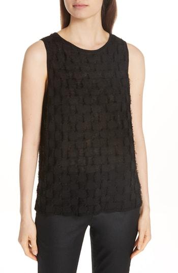 Women's Eileen Fisher Fringe Shell Top, Size - Black