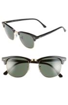 Women's Ray-ban Standard Clubmaster 51mm Mirrored Rainbow Sunglasses - Black