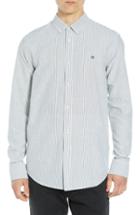 Men's Obey Eighty-nine Pinstripe Sport Shirt - Grey