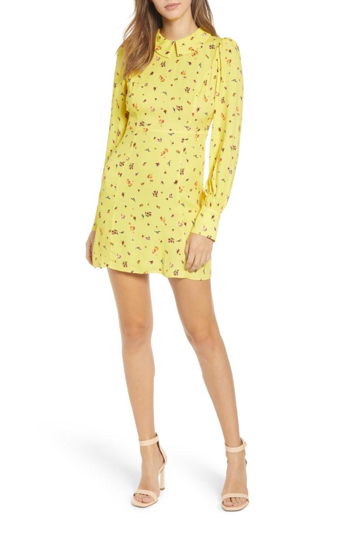 Women's Afrm Valentina Collar Dress - Yellow