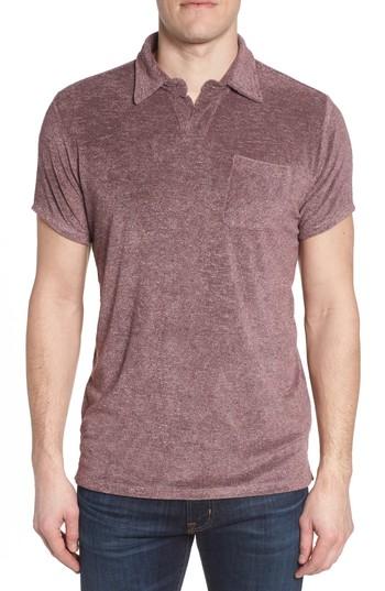 Men's Nifty Genius Nicholas Slim Fit Terry Polo - Red