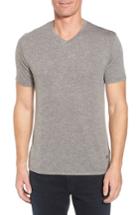 Men's Stone Rose Flame Slubbed V-neck T-shirt (s) - Grey