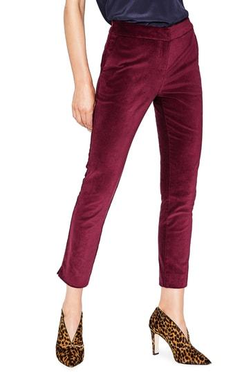 Women's Boden Slim Stretch Cotton Velvet Pants - Purple