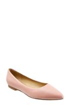 Women's Trotters Estee Pointed Toe Flat M - Pink