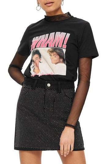 Women's Topshop Wham! Graphic T-shirt - Black