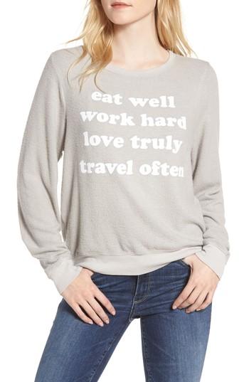 Women's Dream Scene Eat Well Sweatshirt - Grey