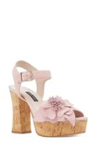 Women's Nine West Winflower Flower Platform Sandal M - Pink