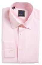 Men's David Donahue Regular Fit Houndstooth Dress Shirt 32/33 - Pink