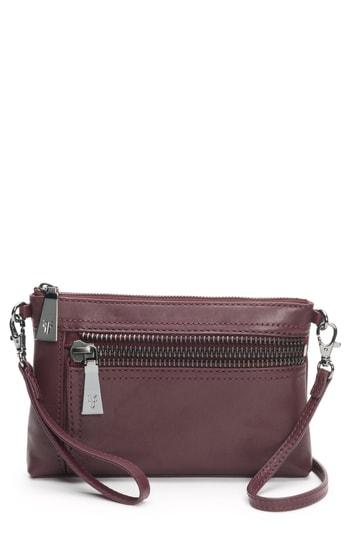 Frye Lena Leather Crossbody Bag - Burgundy
