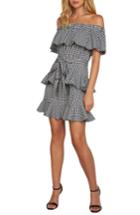 Women's Willow & Clay Gingham Off The Shoulder Dress - Black