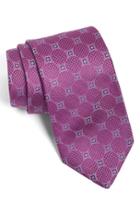 Men's David Donahue Medallion Silk Tie, Size - Green