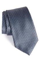 Men's Nordstrom Men's Shop Geometric Silk Tie, Size X-long - Grey